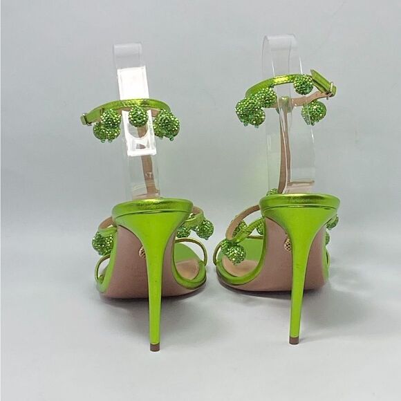 Aquazzura Cha Cha Cha Metallic Leather Sandals size 39 - Picture 8 of 14